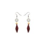 Boucle d'oreille bois et filigrane