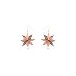 Boucles d'oreille en bois multicolore