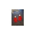 Boucles d'oreilles celeste rouge