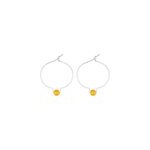 Boucles d'oreilles citrine & argent