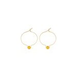 Boucles d'oreilles citrine & or