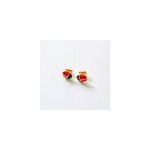 Boucles d'oreilles coccinelle or