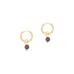 Boucles d'oreilles cr�oles grenat