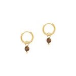 Boucles d'oreilles créoles oeil de tigre Boucles d'oreilles créoles oeil de tigre