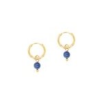 Boucles d'oreilles créoles sodalite Boucles d'oreilles créoles sodalite