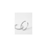 Boucles d'oreilles cr�oles wednesday argent blanc