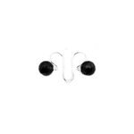 Boucles d'oreilles cristal noir facett