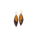 Boucles d'oreilles en cuir pop caramel