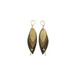 Boucles d'oreilles en cuir pop kaki Boucles d'oreilles en cuir pop kaki