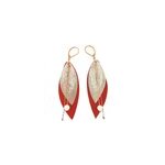 Boucles d'oreilles en cuir pop rouge