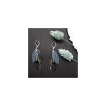 Boucles d'oreilles en cuir tulipe nuit