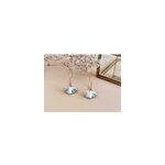 Boucles d'oreilles demi - lune blanc