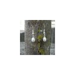 Boucles d'oreilles el�gance perle blanc