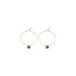 Boucles d'oreilles meraude & or