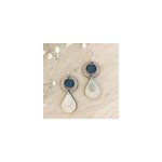 Boucles d'oreilles ethnique marine
