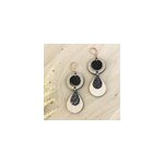 Boucles d'oreilles ethnique noir