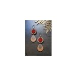Boucles d'oreilles ethnique rouge