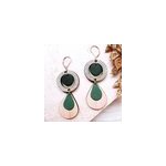 Boucles d'oreilles ethnique vert de gris Boucles d'oreilles ethnique vert de gris