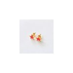 Boucles d'oreilles toile rose or