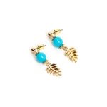 Boucles d'oreilles feuillage apatite Boucles d'oreilles feuillage apatite