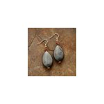 Boucles d'oreille goutte en pyrite