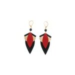Boucles d'oreilles grand lotus rouge Boucles d'oreilles grand lotus rouge