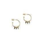 Boucles d'oreilles karia agate mousse