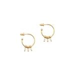 Boucles d'oreilles karia pierre de lune