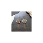 Boucles d'oreilles magnolia kaki