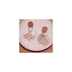 Boucles d'oreilles mandala ivoire