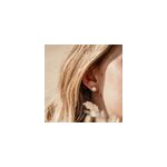 Boucles d'oreilles nacre puces or pierre Boucles d'oreilles nacre puces or pierre