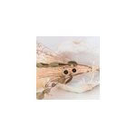 Boucles d oreilles pendantes obsidienne leonie or