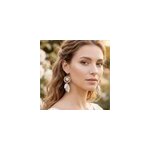 Boucles d oreilles pendantes solaris ivoire