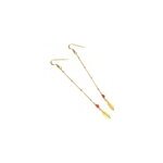 Boucles d'oreilles plumes cornaline