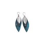 Boucles d'oreilles pop bleu pétrole Boucles d'oreilles pop bleu pétrole