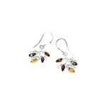 Boucle d'oreille primavera argent ambre