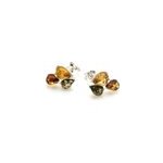 Boucle d'oreille primavera argent ambre