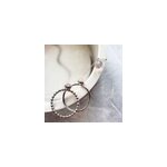 Boucle d'oreille quartz rose