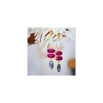 Boucles d oreilles ratri en pierre de lune, rubis indien & labradorite