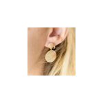 Boucles d'oreilles rondes pendantes or Boucles d'oreilles rondes pendantes or
