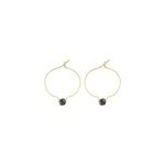 Boucles d'oreilles rubis zosite & or