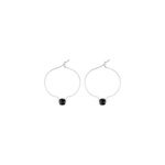 Boucles d'oreilles spinelle noir & arg