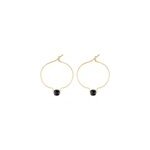 Boucles d'oreilles spinelle noir & or