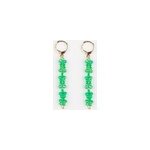 Boucles d'oreilles tige fleurie verte