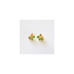 Boucles d'oreilles tortue verte or
