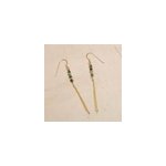 Boucles d'oreilles en turquoise verte