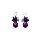 Boucles d'oreilles verre poli et teint