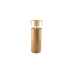 Bougeoir bois et mtal dor 23cm