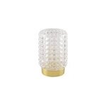 Bougeoir bulle pied dor hauteur 13cm