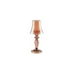Bougeoir marron sur pied en verre Bougeoir marron sur pied en verre
